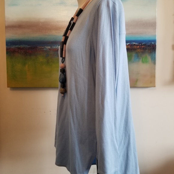 T Tahari Solid Monochrome Long-Sleeve Tops (2 Color Options) - Picture 2 of 10